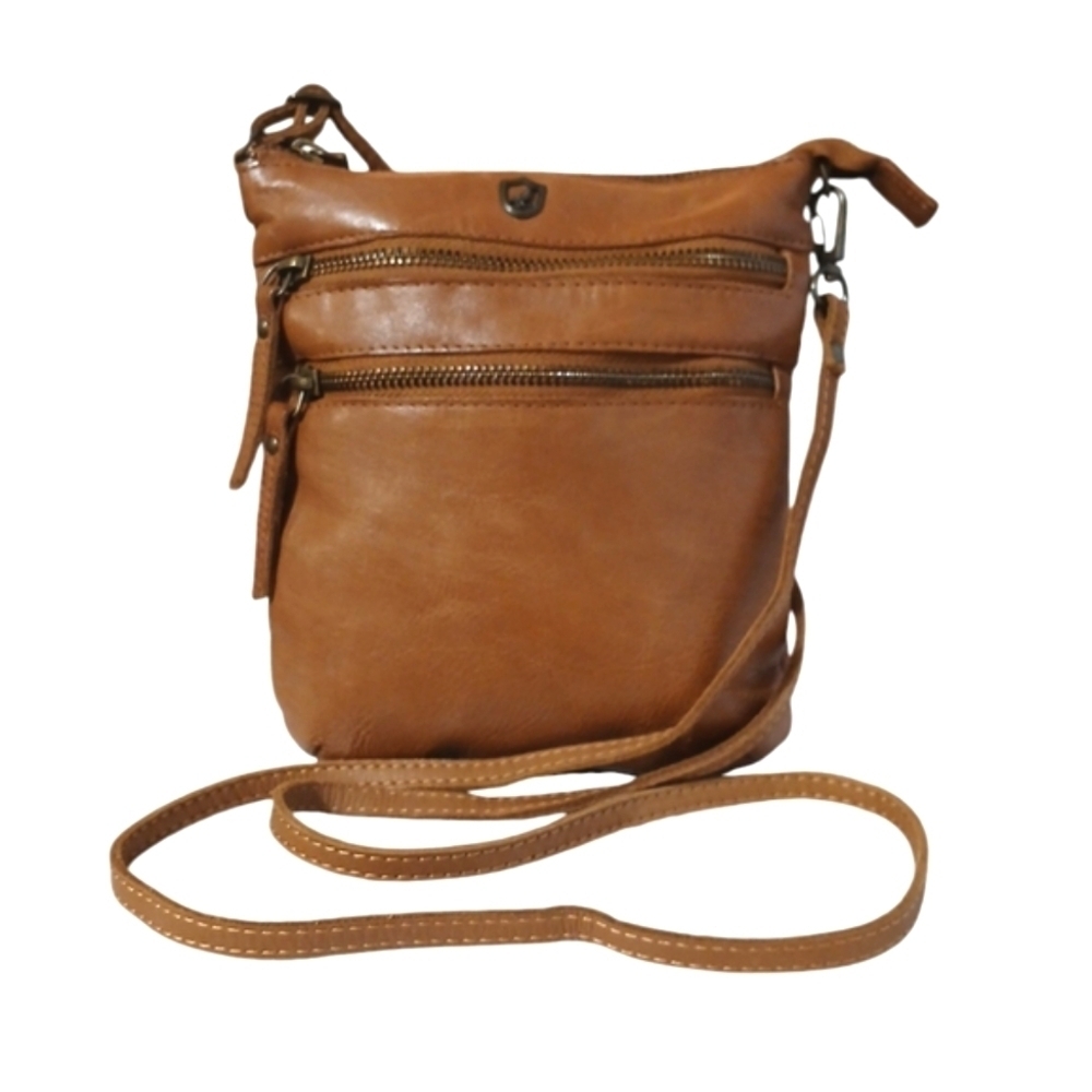 Cochoa Soft Brown Leather Crossbody Bag